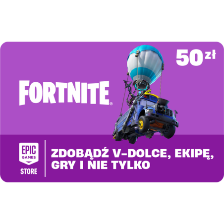 Karta podarunkowa Epic Games Fortnite 50 PLN Karta podarunkowa Epic Games Fortnite 50 PLN