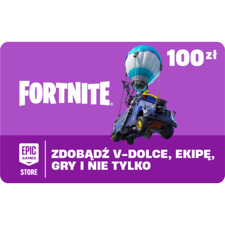 Karta podarunkowa Epic Games Fortnite 100 PLN
