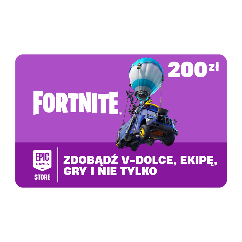 Karta podarunkowa Epic Games Fortnite 200 PLN
