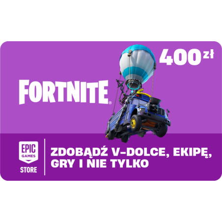Karta podarunkowa Epic Games Fortnite 400 PLN