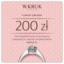 E-Karnet Jubilerski W.KRUK o wartości 200 zł