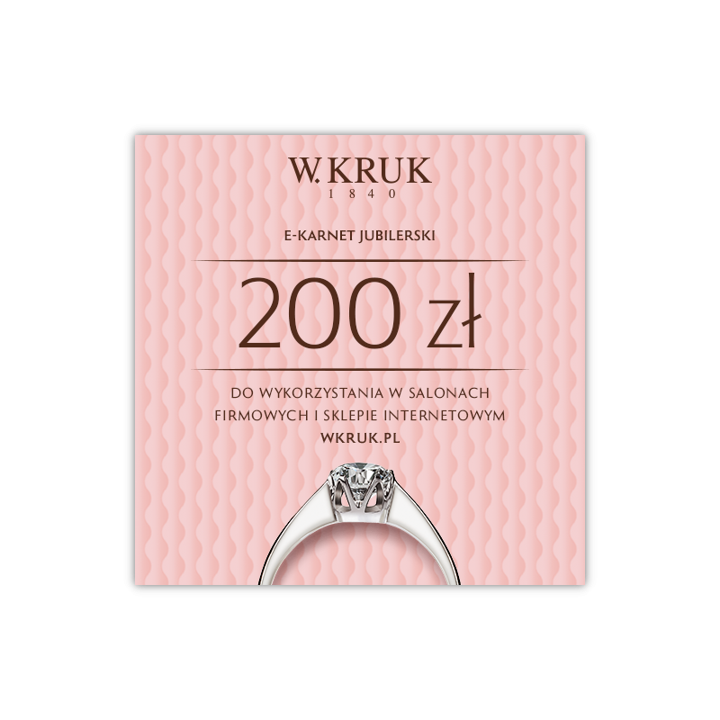 E-Karnet Jubilerski W.KRUK o wartości 200 zł