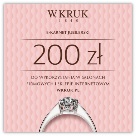 E-Karnet Jubilerski W.KRUK o wartości 200 zł