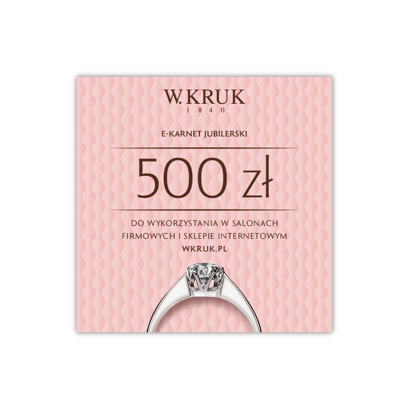 E-Karnet Jubilerski W.KRUK o wartości 500 zł