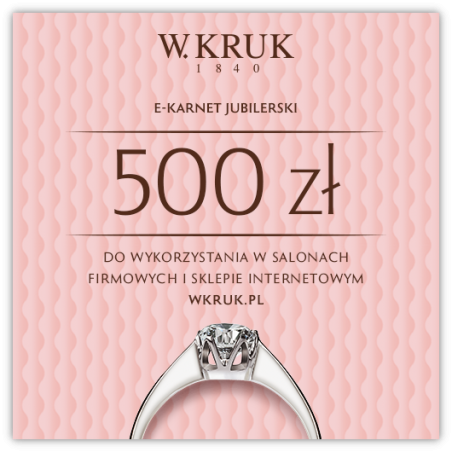 E-Karnet Jubilerski W.KRUK o wartości 500 zł
