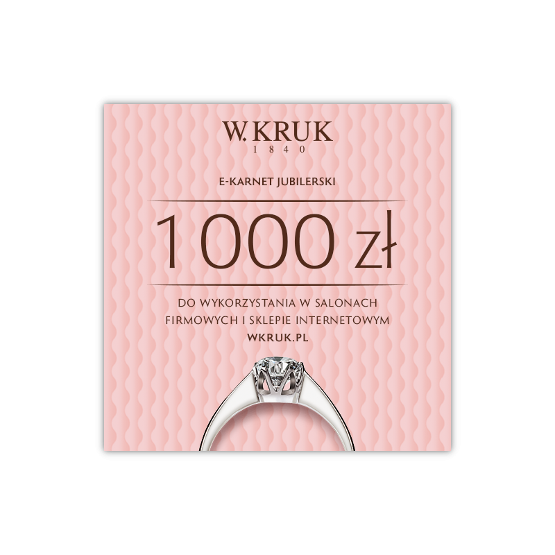 E-Karnet Jubilerski W.KRUK o wartości 1 000 zł