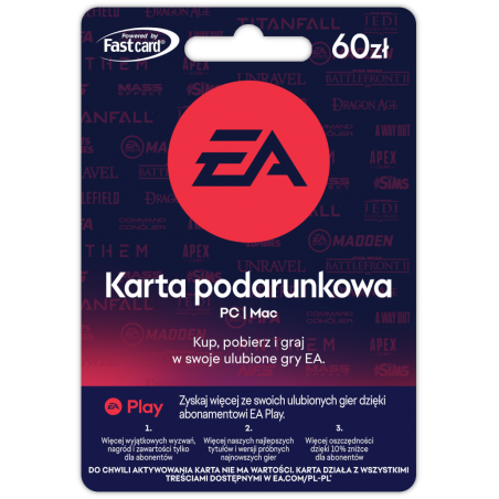 Karta Podarunkowa EA 60 zł