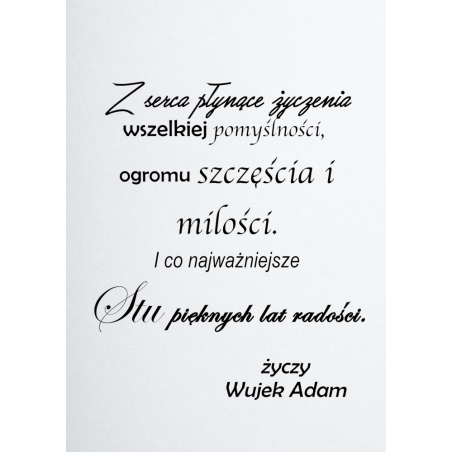 Personalizowana kartka z życzeniami