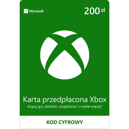 Elektroniczna karta podarunkowa Xbox Live 200 PLN