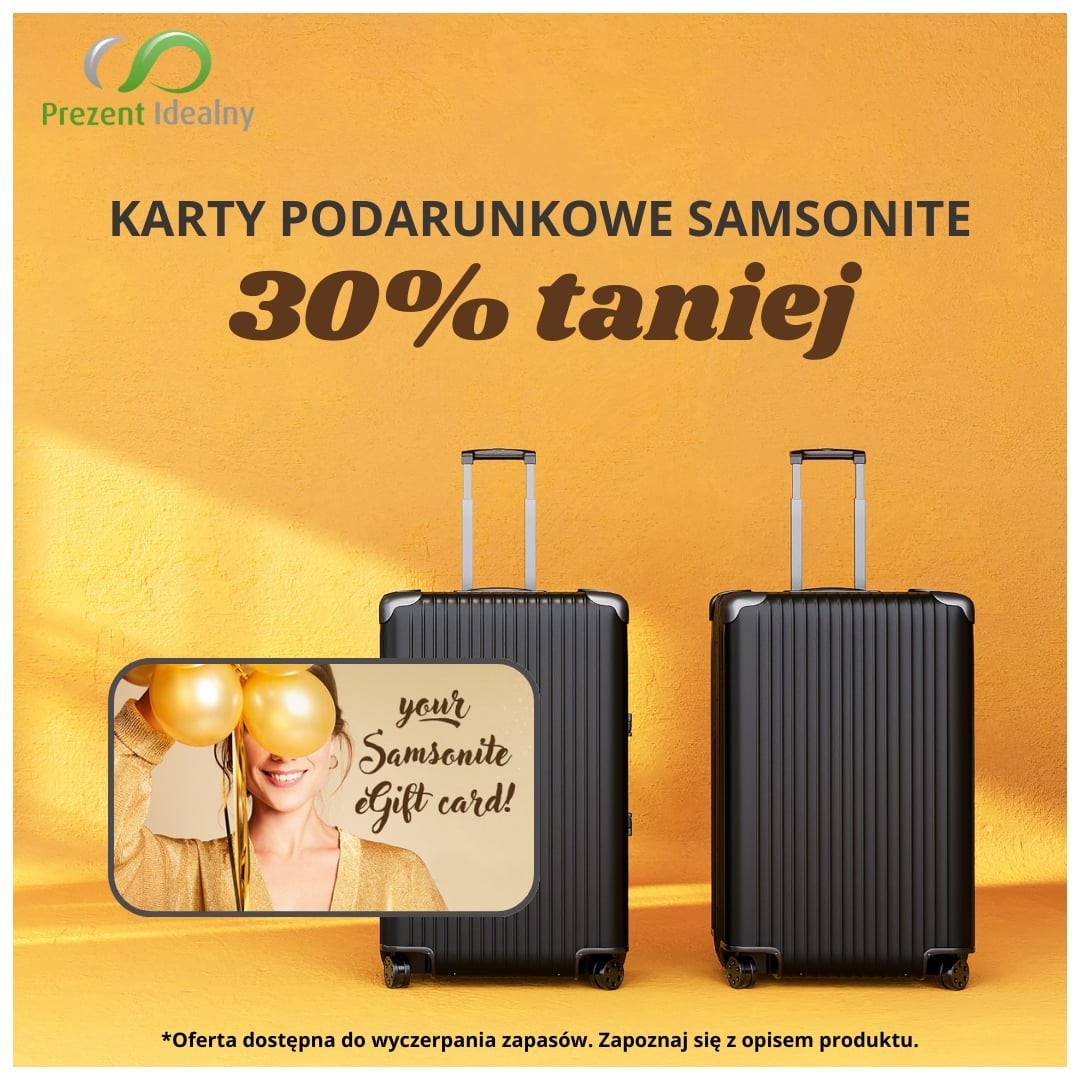 Samsonite Rabat 30%- promocja na karty podarunkowe 